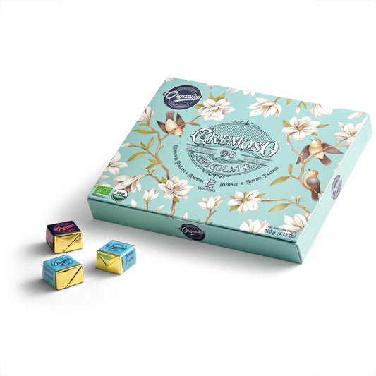 Chocolat Organiko Christmas Hazelnuts & Almonds Praline 120g