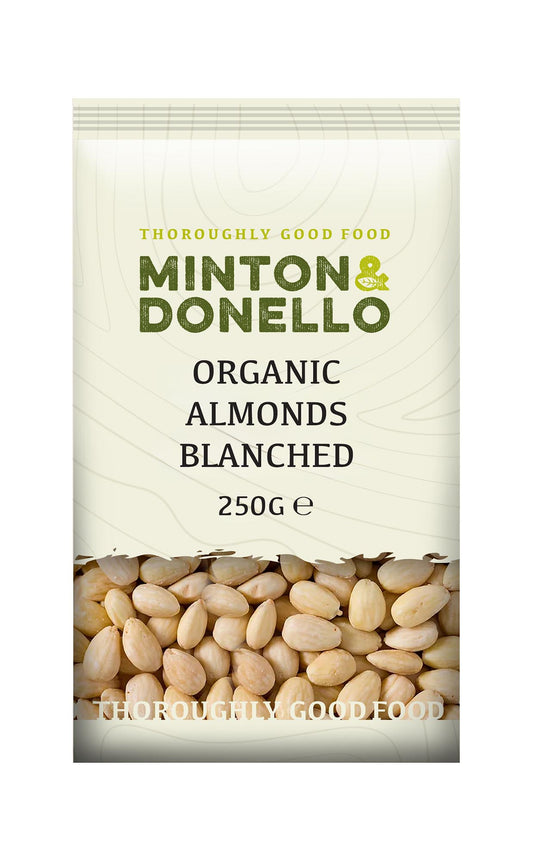 Minton & Donello Organic Almonds Blanched 250g