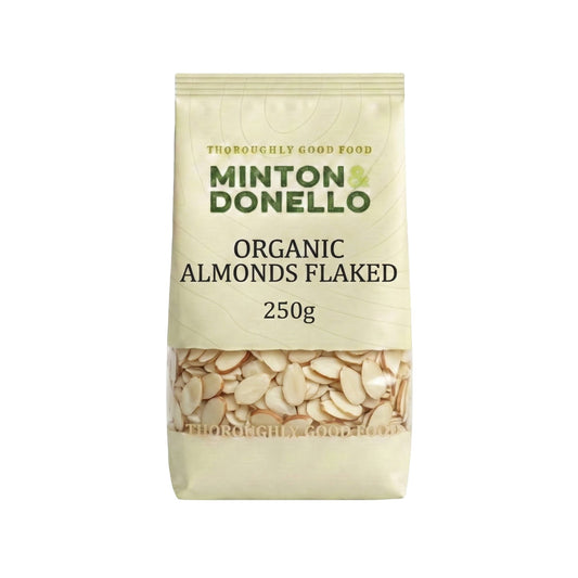 Minton & Donello Organic Almonds Flaked 250g