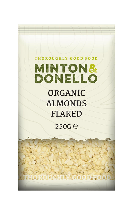Minton & Donello Organic Almonds Flaked 250g