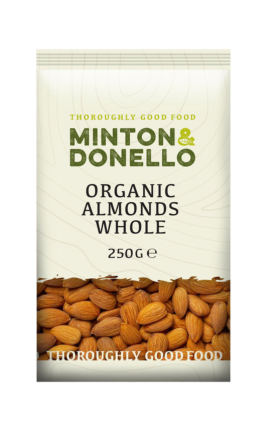 Minton & Donello Organic Whole Almonds 250g