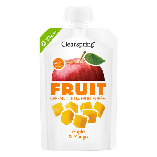 Clearspring Organic FRUIT 100% Fruit Puree - Apple & Mango 100g