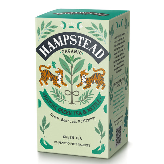Hampstead Organic Matcha Green Tea and Nettle Tea Bags 20 bags