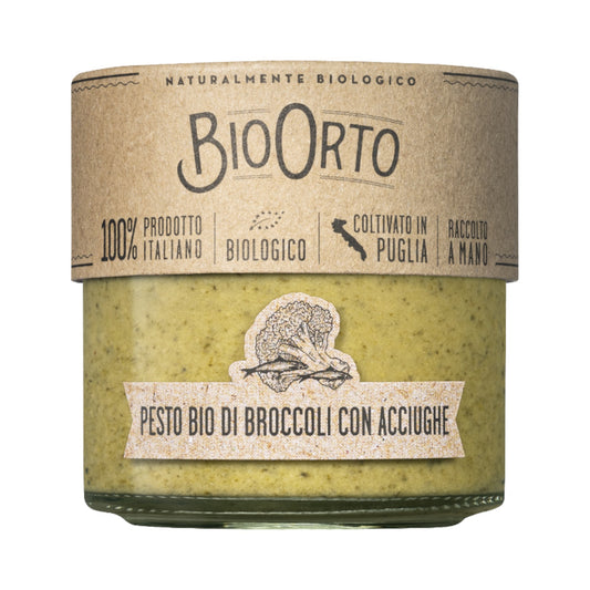 Organic Bio Orto Broccoli Pesto with Anchovies 180g
