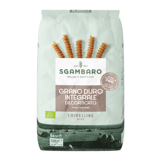 Pasta Sgambaro Organic Cellentani Whole Durum Wheat Pasta 500g
