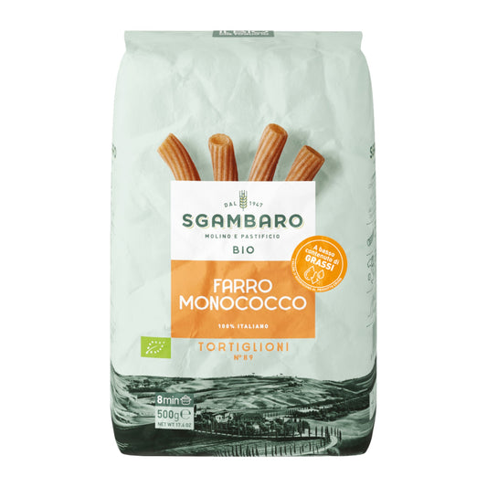 Pasta Sgambaro Organic Einkorn Tortiglioni Pasta 500g
