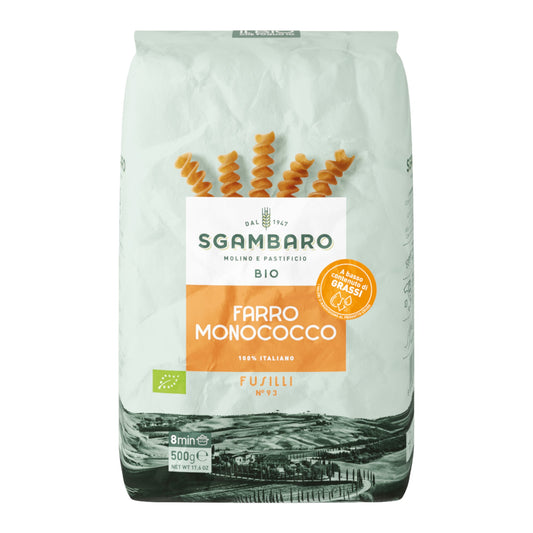 Pasta Sgambaro Organic Einkorn Fusilli Pasta 500g