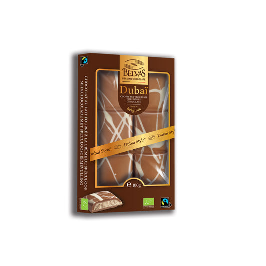 Belvas Dubai Cookie Butter Cream Filled milk chocolate 100g
