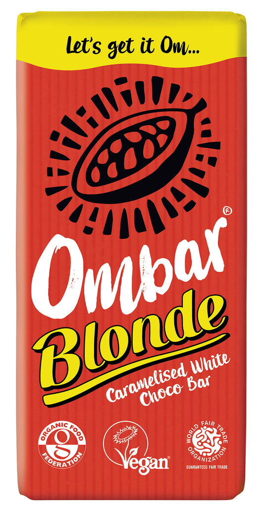 Ombar Blonde Caramelised White Choco Bar 70g