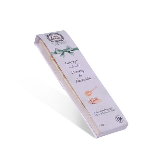Roots & Wings Organic Nougat with Honey & Almonds 100g