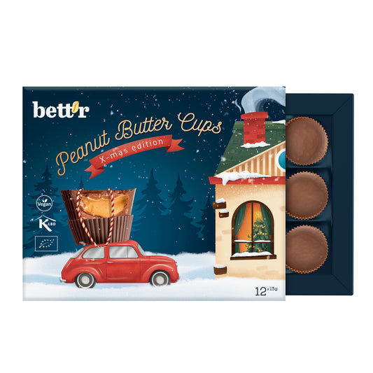 Bettr Peanut Butter Cups 12 Xmas Edition 156g
