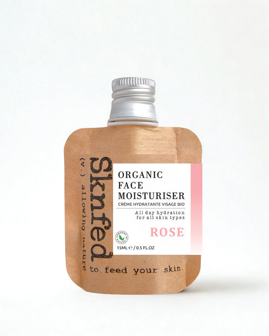 Sknfed Organic Face Moisturiser Rose - Mini 15g