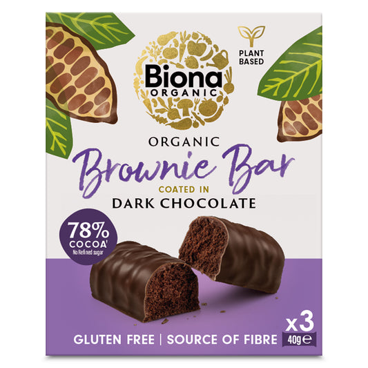 Biona Organic Dark Chocolate Brownie Bar Multipack 120g