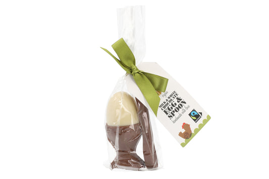 Cocoa Loco Milk and White Chocolate Egg & Spoon 100g