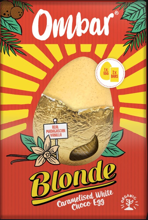Ombar Blonde caramelised white choco easter egg 216g