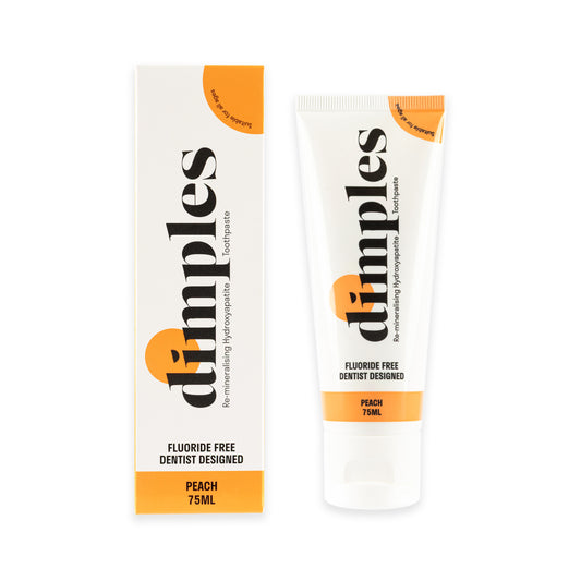 Dimples Re-mineralising Hydroxyapatite Toothpaste - Peach 75ml