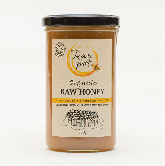 Raw Pot Organic Raw Honey 350g