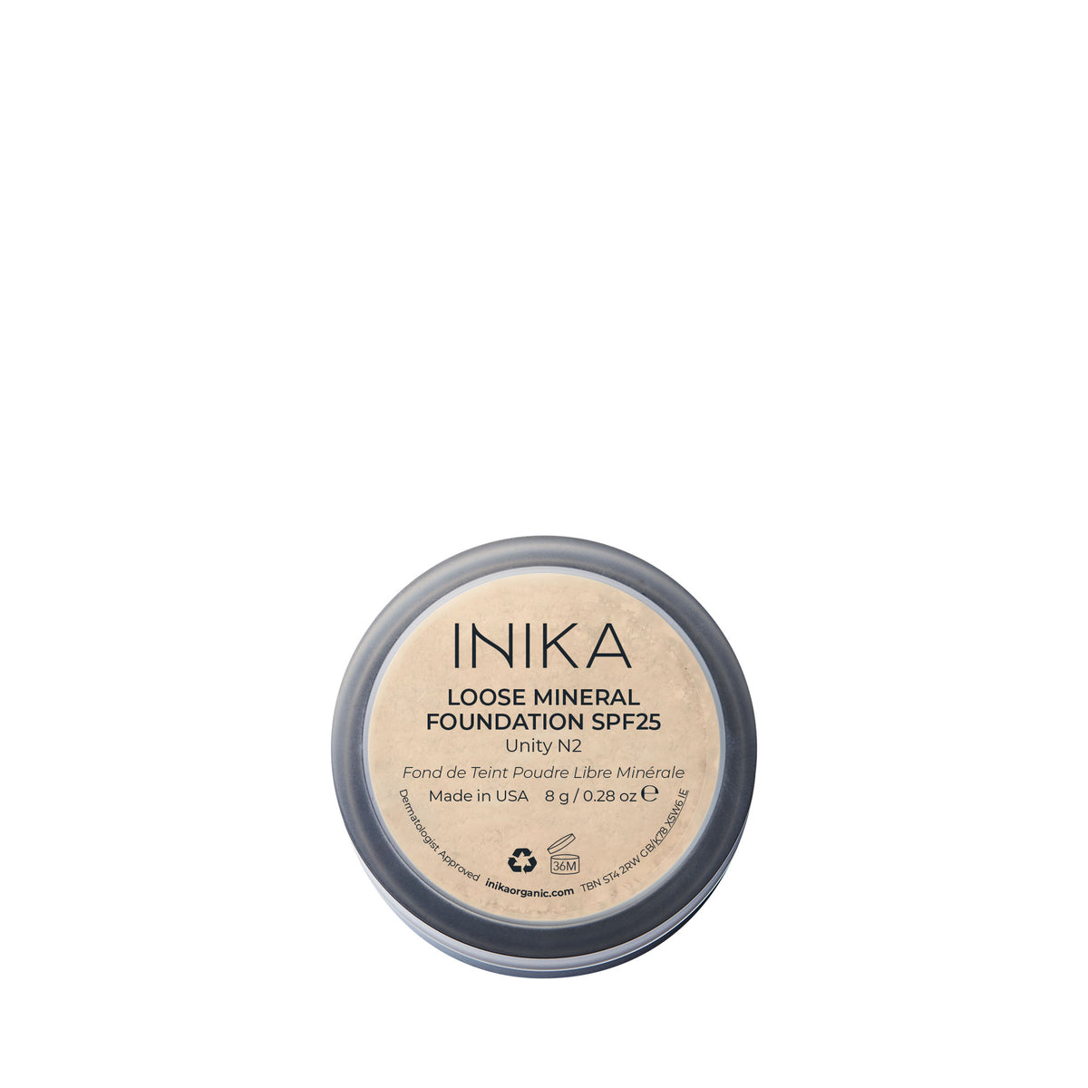 INIKA Loose Mineral Foundation SPF 25 - Unity 8g | Planet Organic