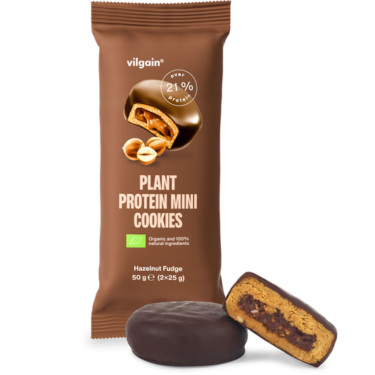 Vilgain Plant Protein Mini Cookies Hazelnut Fudge 50g