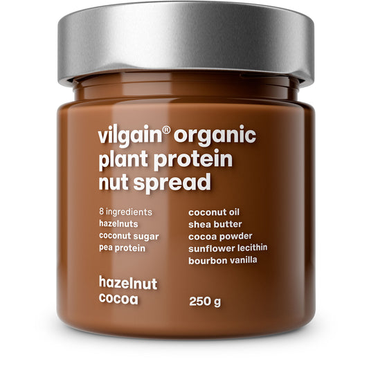 Vilgain organic plant protein nut spread - hazelnut,cocoa 250g
