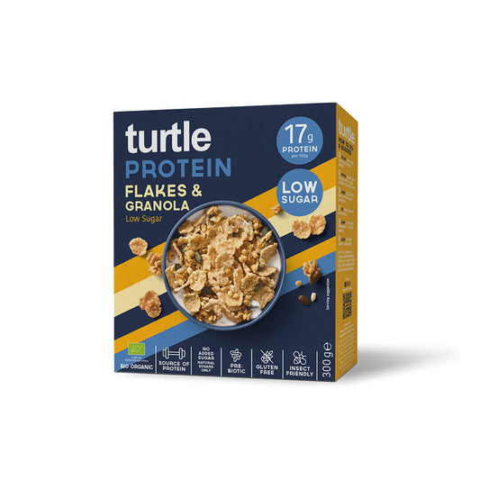 Turtle High Protein Flakes & Granola - Low sugar 300g