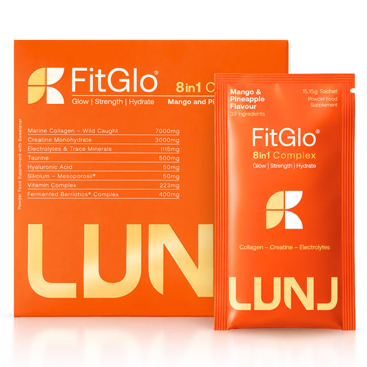 LUNJ FitGlo 8 in 1 Daily Complex Mango & Pineapple Flavour 14 Sachets