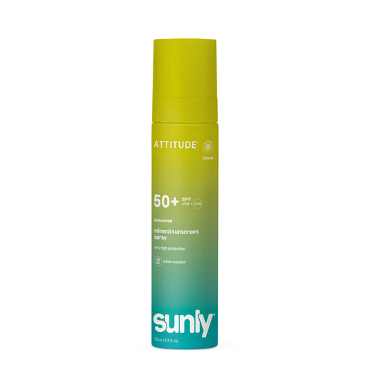 Attitude Mineral sunscreen Spray Face & Body - SPF 50 - unscented 75ml