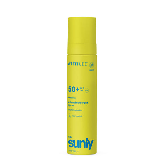 Attitude Mineral sunscreen Spray Face & Body - Kids- SPF 50 - unscented 75ml
