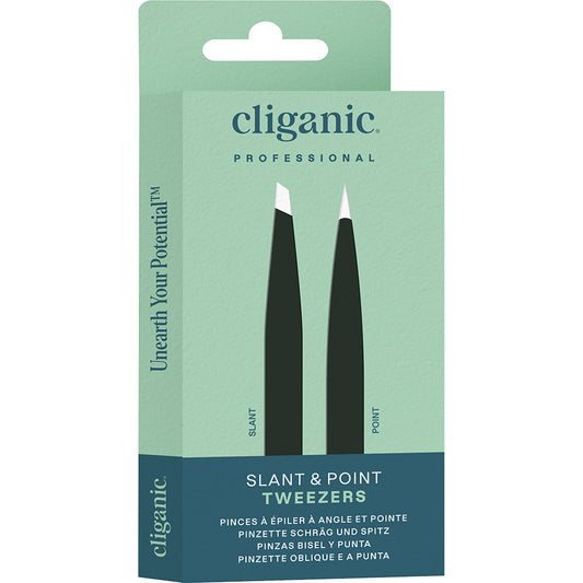 Cliganic Tweezers Set: Slant & Point UK each