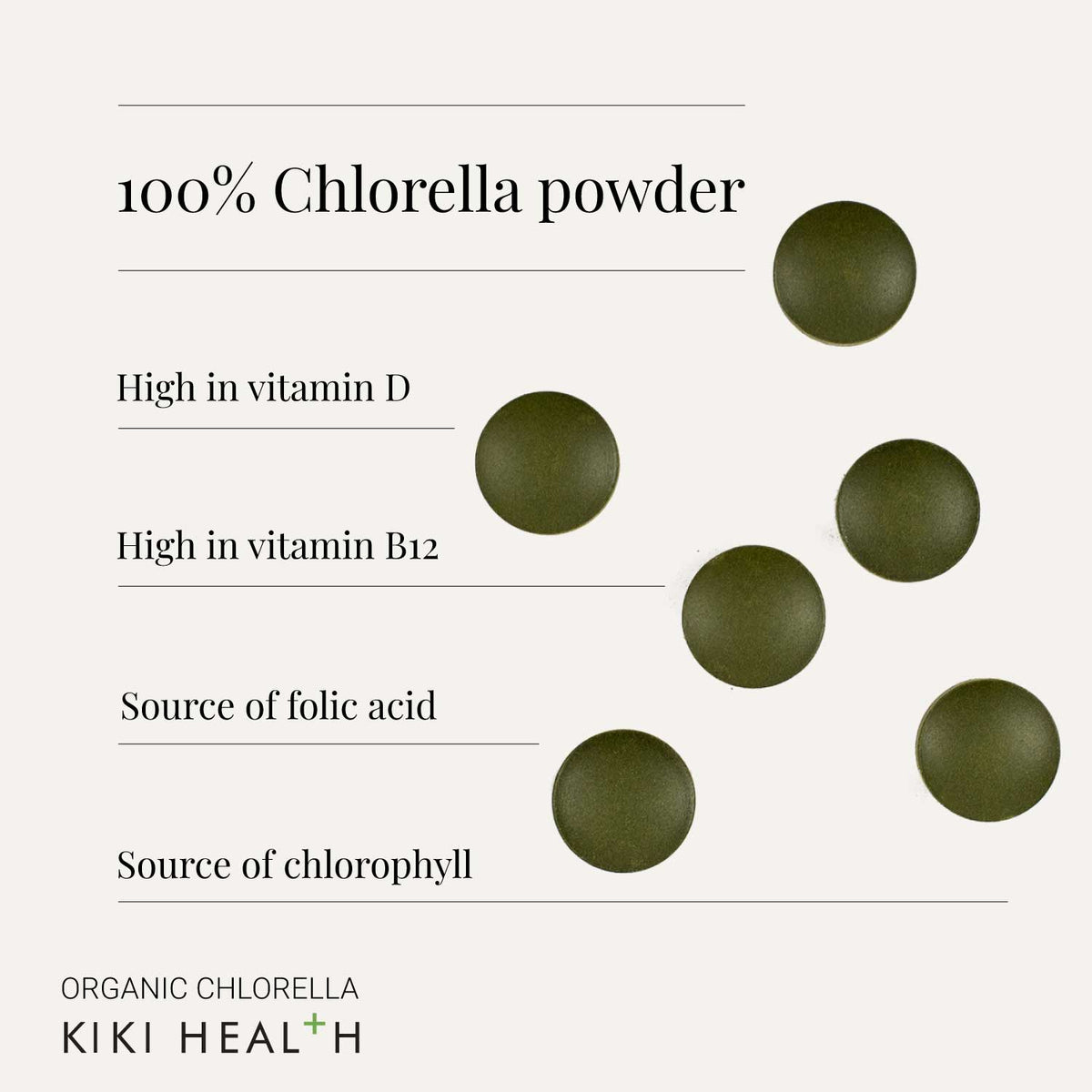 KIKI Health Organic Chlorella 200 tabs | Planet Organic