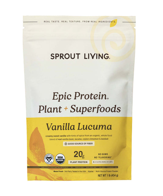 Sprout Living Epic Protein + Superfoods Vanilla Lucuma 454g