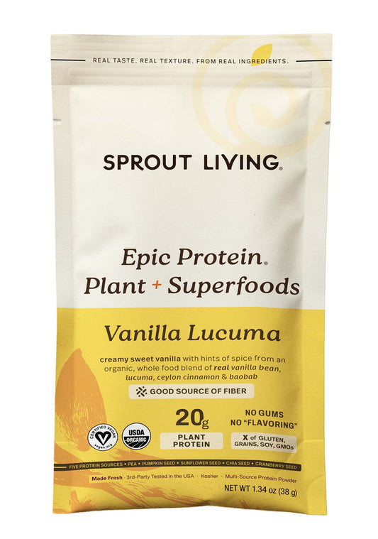 Sprout Living Epic Protein + Superfoods Vanilla Lucuma 38g