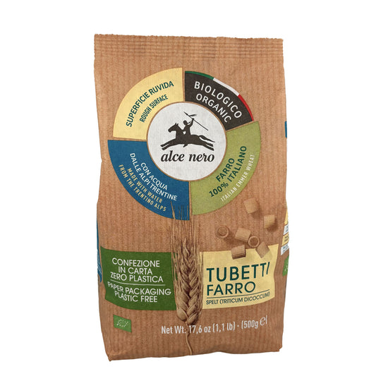 Alce Nero Organic Emmer Wheat Tubetti 500g