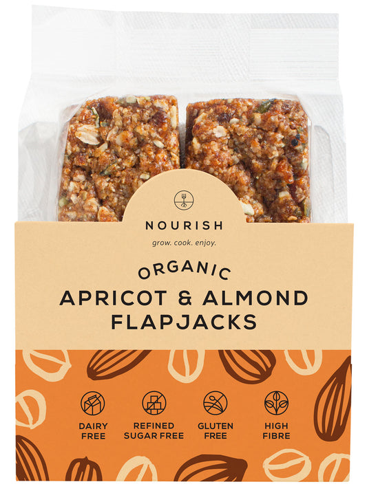 Nourish Organic Apricot and Almond Flapjacks 90g