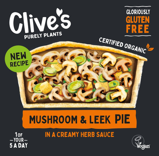 Clive's Organic Mushroom & Leek Gluten Free Pie 235g