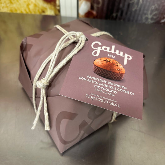 Galup Organic Traditional Milan Peach & Chocolate Drop Panettone 750g