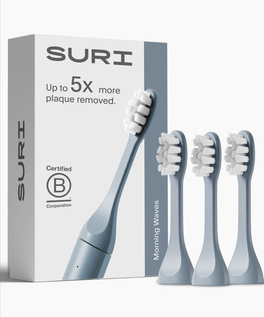 SURI Replacement Toothbrush Heads Morning Waves 3 heads