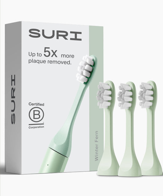 SURI Replacement Toothbrush Heads Winter Fern 3 heads
