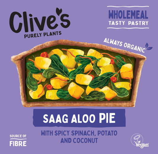 Clive's Organic Saag Aloo Wholemeal Pie 235g