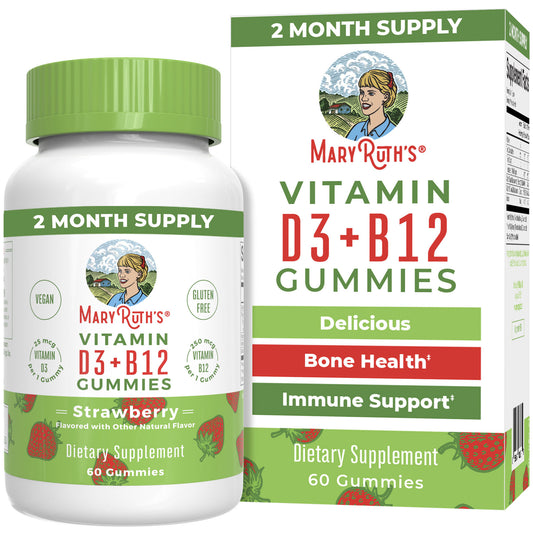MaryRuth's Vitamin D3+B12 60 Gummies (Strawberry) 60 gummies