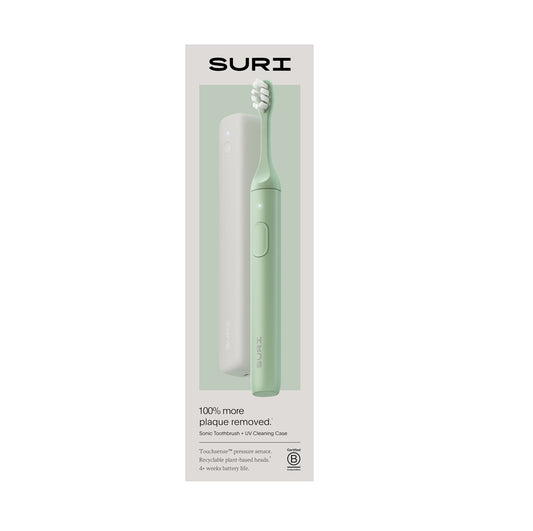 SURI S2 Electric Toothbrush and UV Travel Case Winter Fern each