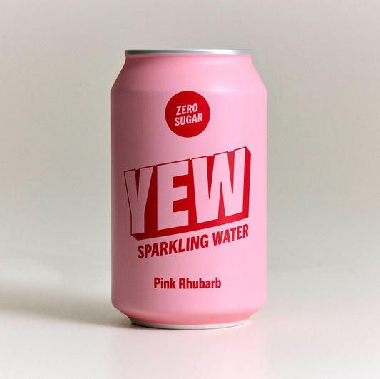 YEW Pink Rhubarb Sparkling Water 330ml