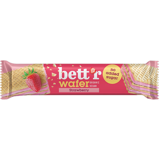 "Bett'r Wafer with Cashew Strawberry Cream, No Added Sugar" 30g