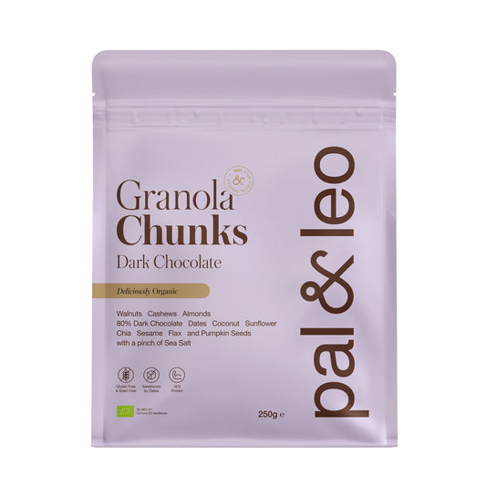 Pal & Leo Organic Granola Chunks Dark - Chocolate 250g