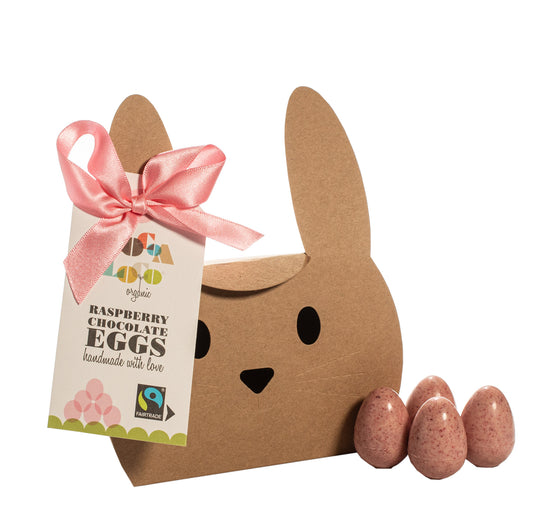 Cocoa Loco White Chocolate & Raspberry Mini Eggs 140g