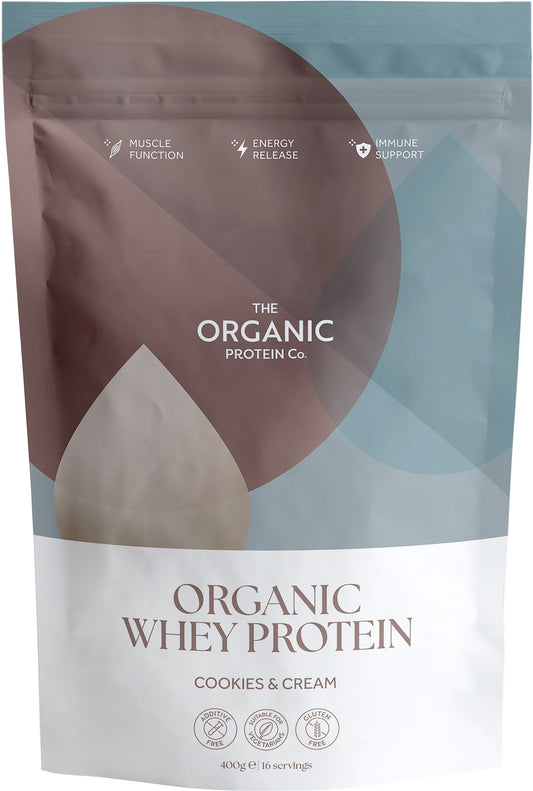 The Organic Protein Co. Cookies & Cream Organic Whey Protein Powder 400g