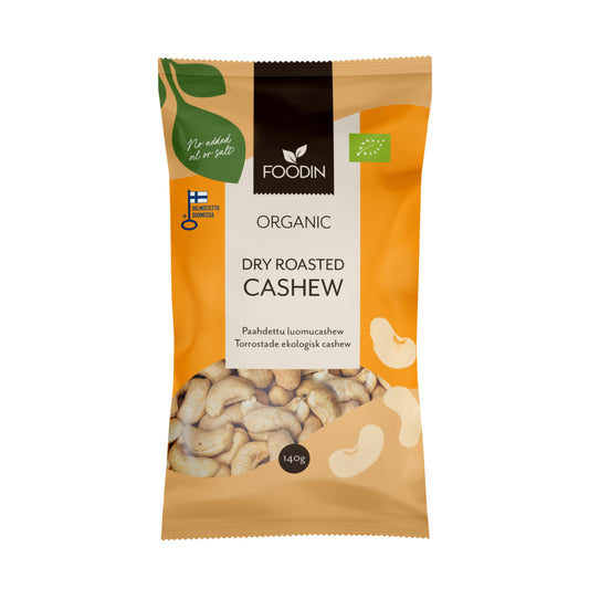 Foodin Organic Dry Roasted Cashews 140g