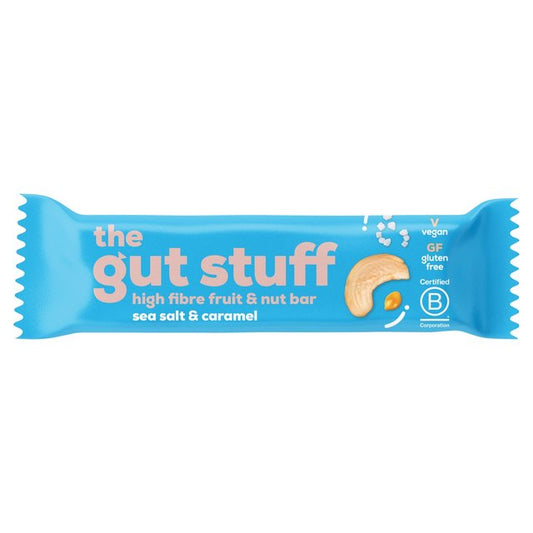 The Gut Stuff Sea Salt & Caramel High Fibre Fruit & Nut Bar 35g