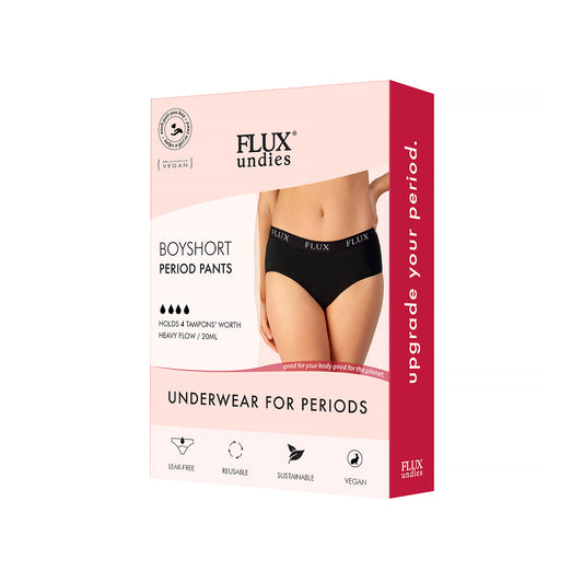FLUX Undies Period-Proof Underwear Boyshort M (UK 12) each