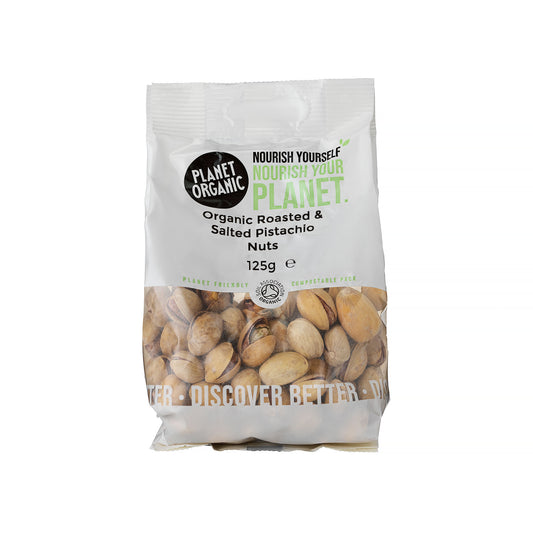 Planet Organic Roasted and Salted Pistachios in Shell 125g